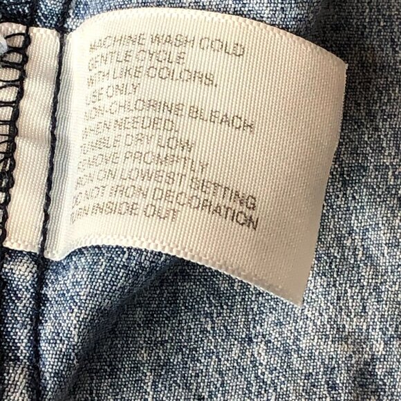 Jean Jacket Girls L Arizona Jean Co. Denim Jacket Purple Rhinestones Embroidery - Picture 9 of 13